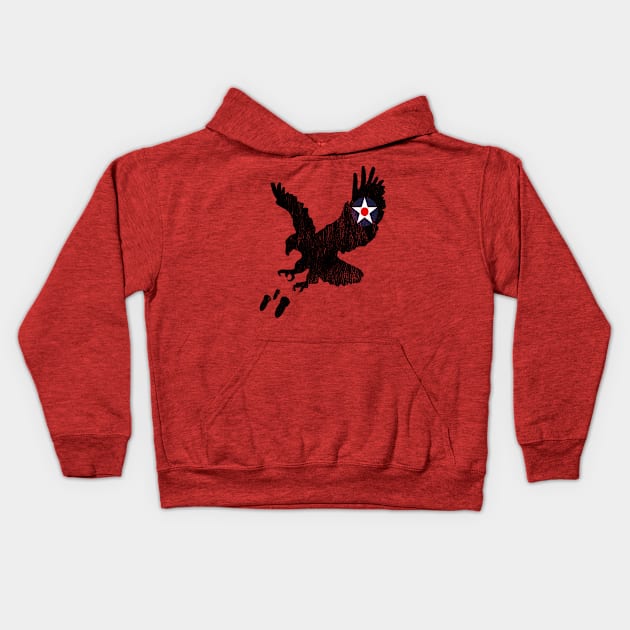 Warbird American Eagle Dive Bombing Kids Hoodie by F&L Design Co.